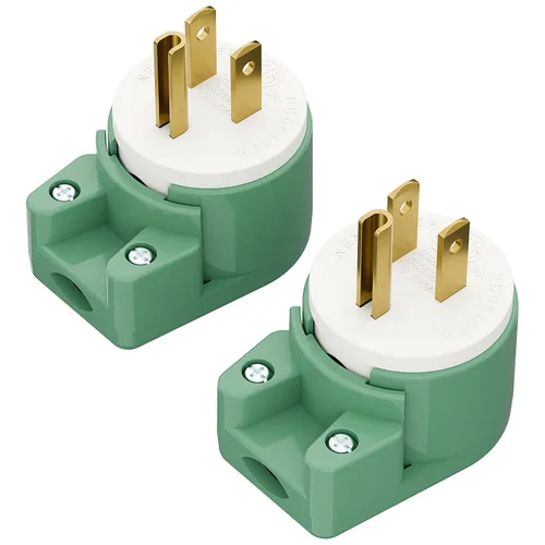 Vista 17 de Nema 5-15P Enchufe de 90 grados, Plugrand ETL Listado 15A 125V Enchufe