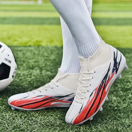 Vista 6 de ASOCO DREAM Soccer Shoes Men's Firm Ground Soccer Cleats Outdoor Indoor Athletic Football Shoes Professional Futsal Training Sneakers