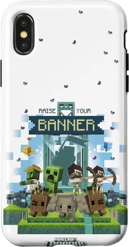 Vista 5 de Minecraft Legends Raise Your Banner Mobs Group Shot - Carcasa para iPhone 17