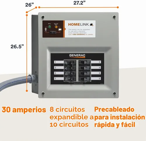Vista 6 de Generac HomeLink - Interruptor de transferencia manual para generador