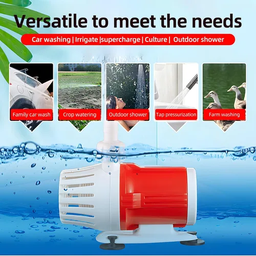 Vista 6 de Bomba de agua para acuario de 24 V CC 25 W, bomba de retorno ultra silenciosa, bomba sumergible, bomba de agua hidropónica solar sin escobillas