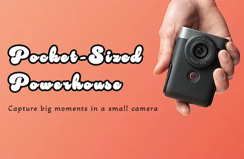 Vista 4 de Canon PowerShot V10 Cámara compacta para vlogging, sensor CMOS de 1 pulgada, transmisión de video 4K, lente de zoom de ángulo ancho integrado, LCD