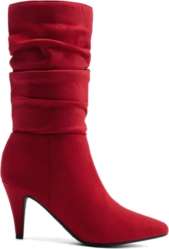 Vista 3 de DREAM PAIRS - Botas de tacón alto para mujer, de media pantorrilla, con punta puntiaguda, holgadas, Botas de otoño