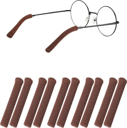 Vista 9 de Cojines para las orejas para lentes con tela de algodón, puntas de retenedor de gafas de punto suave, almohadillas elásticas antideslizantes