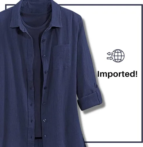 Vista 3 de SAGEFINDS Breezy Crinkle Camisa grande