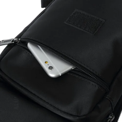 Vista 7 de Anjoy Bolsa táctica de lona para la pierna al aire libre para hombres y mujeres moto ciclismo multi-bolsillo cintura Fanny bolsa de viaje senderismo