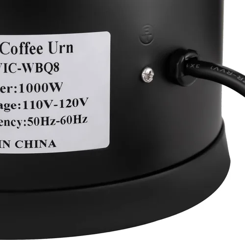 Vista 7 de Urna de café, cafetera eléctrica de 8 litros con control de botón de encendido y apagado fácil, calentamiento rápido de 1000 W que hace hasta 30