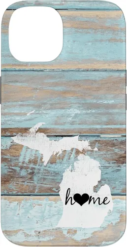 Vista 4 de Michigan Rustic Home Pride US State Distressed Look Case for iPhone 17