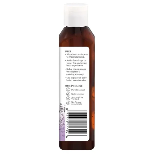 Vista 3 de Aura Cacia Aceite corporal de aromaterapia relajante de lavanda GC/MS probado para pureza 8 onzas líquidas
