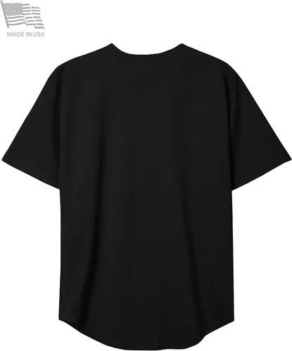 Vista 3 de Hat and Beyond camiseta de béisbol para hombre con botones hipster hip hop
