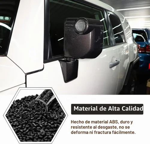Vista 3 de 6 piezas de cubierta de espejo retrovisor exterior compatible con Toyot@ FJ Cruiser 2007-2021 Aunginsy cubierta de protección para retrovisor