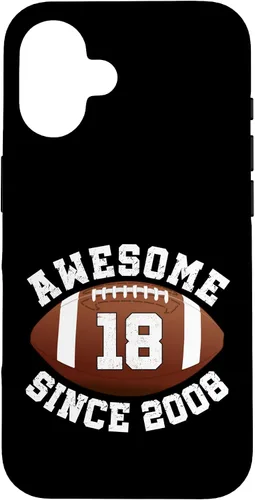 Vista 32 de Awesome Since 2008 18th Birthday Men Son American Football Case for iPhone 17