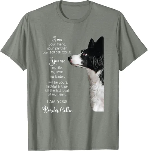 Vista 29 de Funny I Am Your Friend Your Partner Your Border Collie - Camiseta de regalo, Negro, S