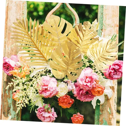 Vista 6 de Hojas de simulación 20 piezas de hojas de Monstera artificiales para decoración interior y exterior arreglo floral