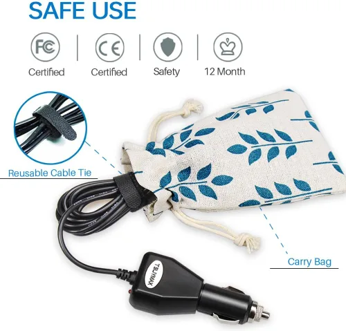 Vista 3 de Adaptador de encendedor de vehículo de automóvil de 12 voltios para extractor de leche Spectra S1, S2 - Adaptador de corriente de repuesto