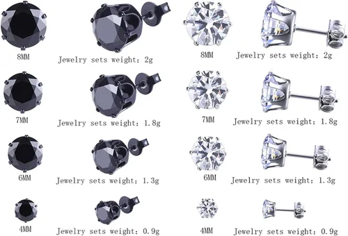 Vista 2 de JOYA - Pendientes magnéticos de acero inoxidable para hombre y mujer