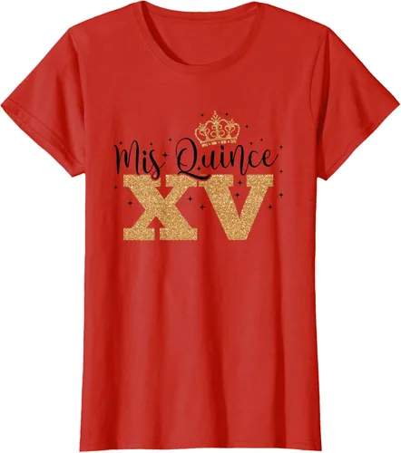 Vista 47 de Camiseta de quinceañera Mis Quince para cumpleaños número 15 Blanco