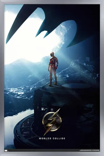 Vista 9 de Trends International DC Comics Movie The Flash - Póster de pared de una hoja, 22.4 pulgadas de largo x 14.7 pulgadas, versión enmarcada de madera