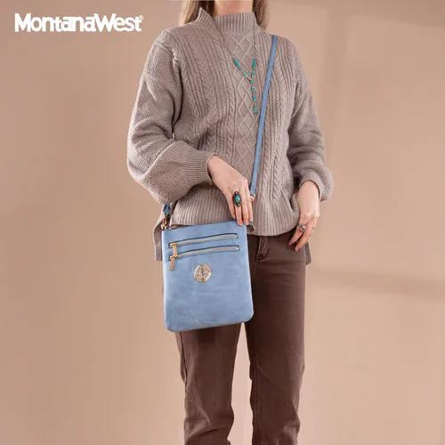 Vista 14 de Montana West Bolsos cruzados para mujer con múltiples bolsillos y correa ajustable