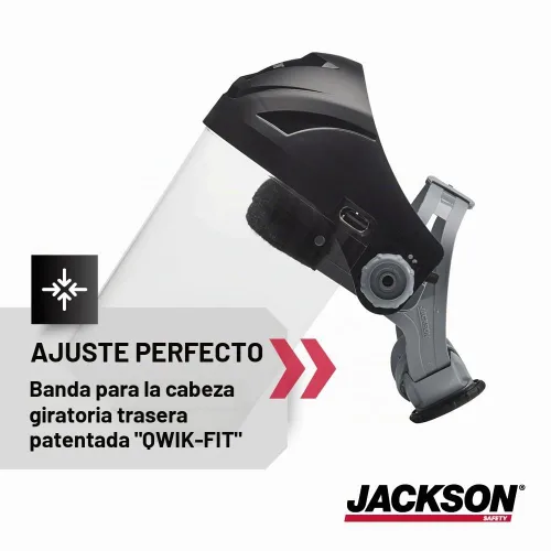 Vista 6 de Jackson Safety F4XP - Protector facial, tinte transparente antivaho para el trabajo, ANSI Z87.1