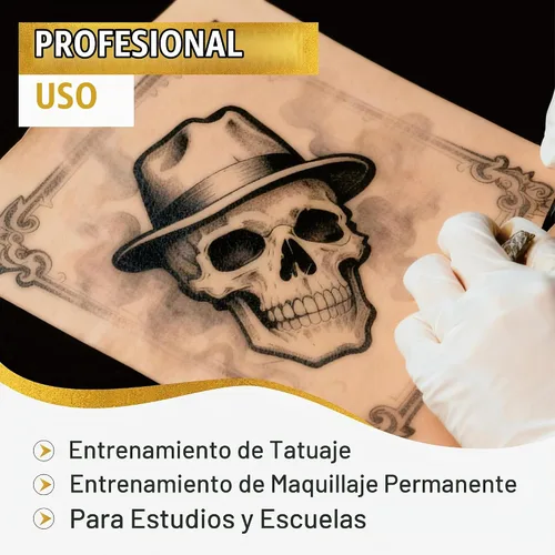 Vista 4 de 5pcs 0.118 in Grueso Tatuaje Práctica De La Piel De Silicona Para Tatuaje Color piel