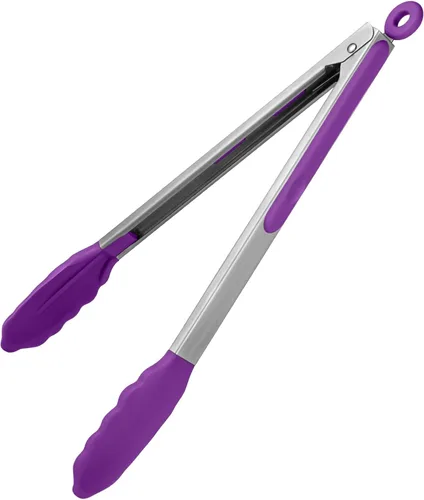 Vista 35 de Pinza de cocina resistente al calor de 600ºF: pinza de cocina de silicona U-Taste de 7 pulgadas con puntas de goma antiadherentes selladas firmes