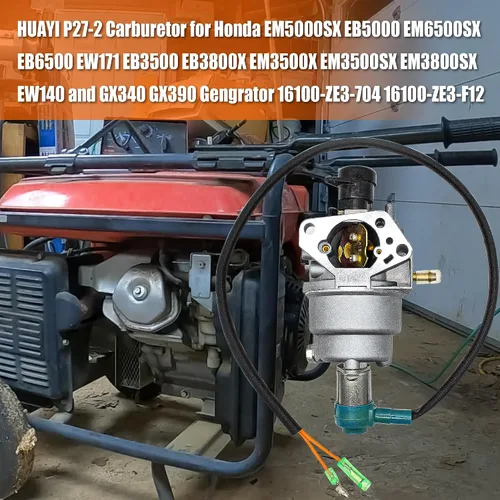 Vista 5 de HUAYI P27-2 Carburador para Honda EM5000SX EB5000 EM6500SX EB6500 EW171 EB3500 EB3800X EM3500X EM3500SX EM3800SX EW140 y GX340 GX390 Generador