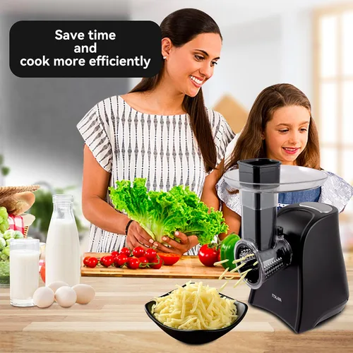 Vista 2 de Cortador eléctrico, rallador eléctrico de queso para uso en la cocina del hogar, triturador de queso con control de un solo toque, máquina