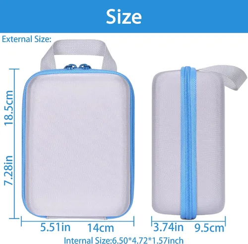 Vista 5 de Aenllosi Funda de almacenamiento rígida de repuesto para monitor de presión arterial iHealth Track Smart Upper Arm, soporte para baterías y oxímetro