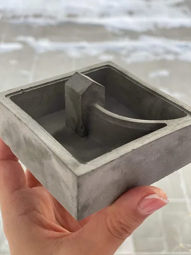 Vista 6 de Moldes de silicona para macetas de hormigón, moldes cuadrados geométricos de silicona para macetas de plantas suculentas, moldes de arcilla