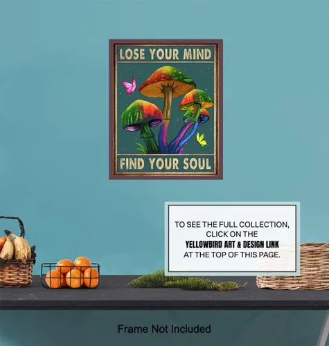 Vista 7 de Póster de Lose Your Mind Find Your Soul - Decoración psicodélica de habitación - Decoración psicodélica de habitación - Obra de arte hippie