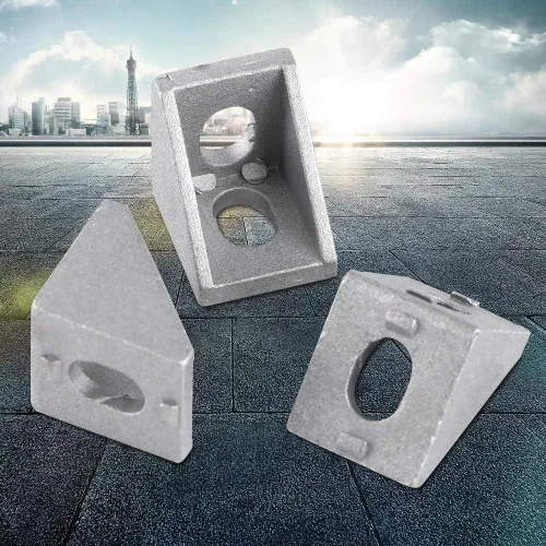 Vista 9 de 10 piezas 2020 soporte de esquina de aleación de aluminio en forma de L en ángulo recto para juntas de sujeción para el hogar Hardware de 0.787 x