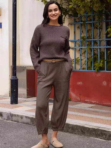 Vista 3 de LILLUSORY Conjunto de 2 piezas para mujer, conjunto de suéter y pantalones de gran tamaño para otoño 2023