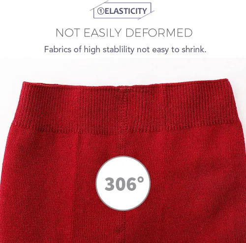 Vista 4 de techcity Mallas sin costuras de algodón de punto trenzado para bebés y niñas pequeñas