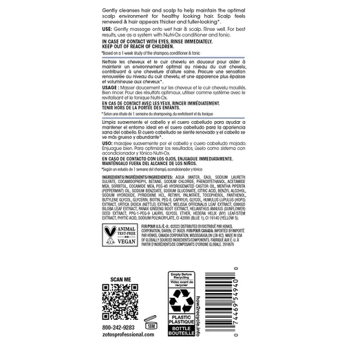 Vista 7 de NUTRI-OX Champú suave normal para adelgazar el cabello Cabello más grueso y de aspecto más completo Probado clínicamente y dermatológicamente