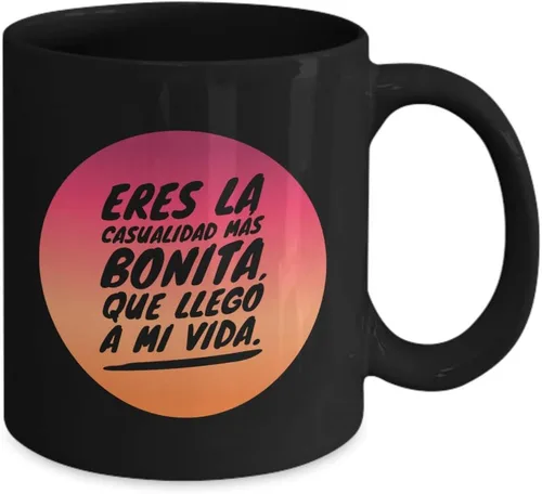 Vista 2 de Regalo para novio Taza de Cafe para novio Perfecto regalo para san valentin, aniversario, navidad y para enamorado Vaso con afirmaciones Negro