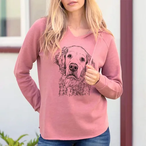 Vista 2 de Inkopious Loganator The Golden Retriever - Sudadera con capucha para mujer Cali Wave