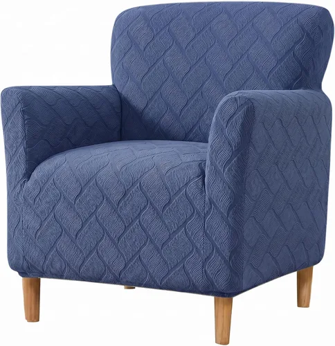 Vista 30 de LiveGo - Funda elástica para sillón de mediados de siglo moderno de 1 pieza, fundas de acento de jacquard para silla con brazos, fundas impermeables