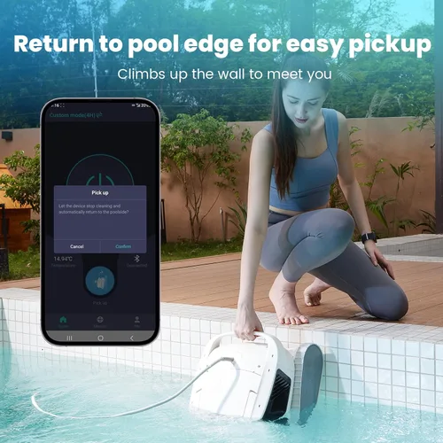 Vista 16 de Chasing Hydro 4 - Aspiradora de piscina para piscinas enterradas, robot de piscina con batería de 210 minutos para limpieza de pisos, paredes