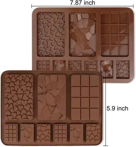 Vista 4 de 4 moldes de silicona para chocolate, moldes de chocolate con 9 cavidades, moldes de silicona para chocolate con 9 cavidades, moldes de caramelo
