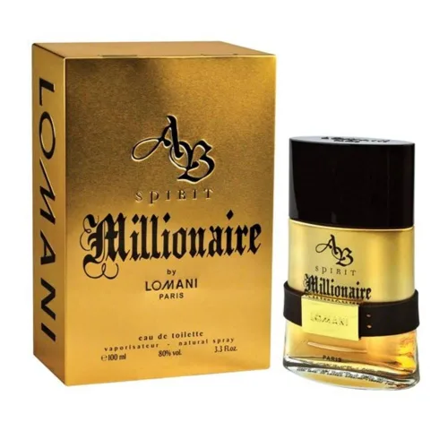 Vista 2 de Lomani Ab Spirit Millionaire - Eau de Toilette en espray para hombre, color dorado, 3.3 onzas