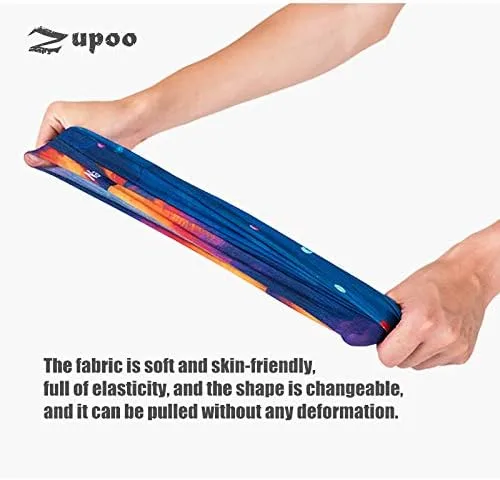 Vista 5 de Zupro Diademas para hombre y mujer, protección solar, máscara facial, bandana deportiva, bufanda mágica, polaina para el cuello, para correr