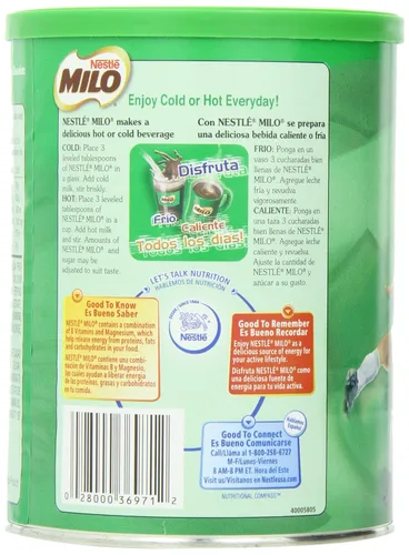 Vista 3 de Nestle Milo Activ-Go - Mezcla de bebida en polvo de malta de chocolate