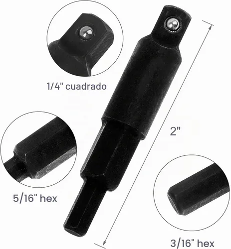 Vista 2 de A.I.FORCE Adaptadores de llave hexagonal de 2 piezas para HVAC, apertura