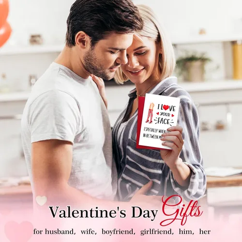 Vista 2 de PETCEE Divertida tarjeta de San Valentín para él, marido, novio, tarjetas de San Valentín traviesas y sucias para hombres y adultos, tarjeta