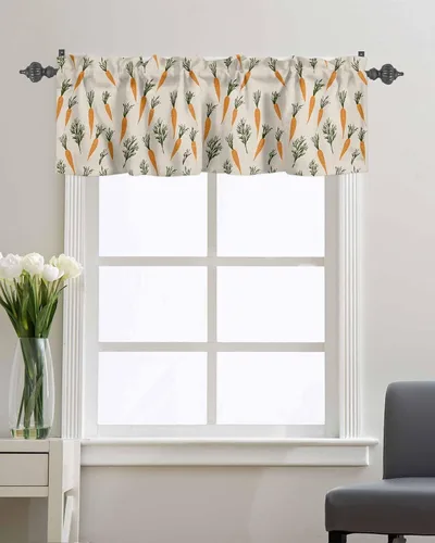 Vista 16 de Cenefas de girasol para ventanas de cocina, cenefa de cortina de granja, cortinas cortas de girasol de acuarela, cenefas con bolsillo para barra