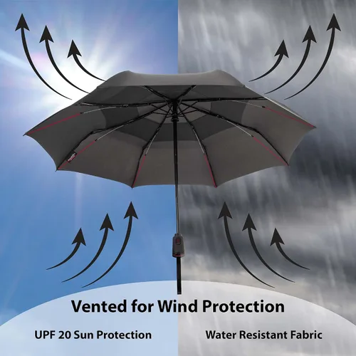 Vista 3 de ShedRain Vortex Automatic Compact Folding Windproof Travel Umbrella