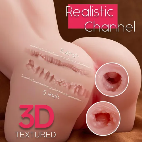 Vista 3 de Muñeca sexual masturbadora masculina, torso de 8.2 libras, muñecas sexuales con pechos realistas, vagina y anal para masturbación de hombres, 3