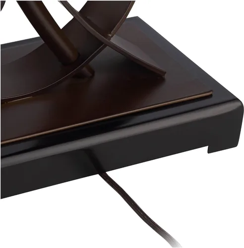Vista 5 de Franklin Iron Works Teri - Lámpara de mesa rústica de 3 vías con núcleo de casa de campo de 27 pulgadas de alto con atenuador y puerto de carga USB