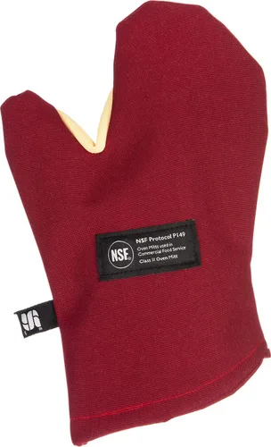 Vista 12 de San Jamar KT0215 Kool-Tek Manopla de protección para horno para temperatura convencional Nomex, 15" de longitud, rojo